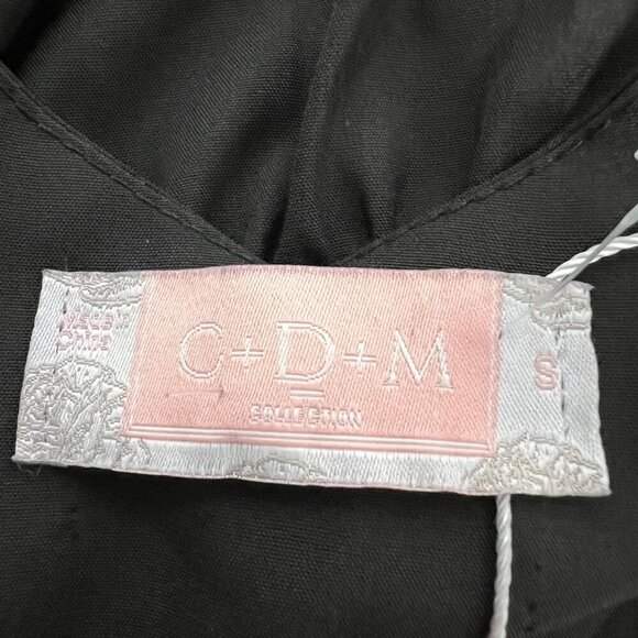 C+D+M Collection A-Line Tiered Tie Straps Dress Black Size Small Knee Length New - Picture 8 of 10